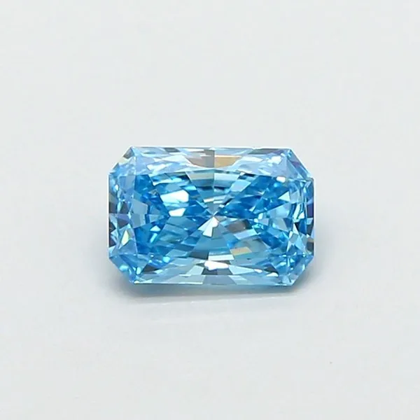 0.52ct RADIANT Fancy Vivid Blue VS1 Coloured Lab diamond