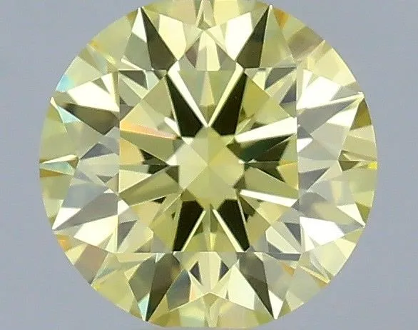 0.37ct ROUND Fancy Intense Yellow VVS1 Coloured Lab diamond