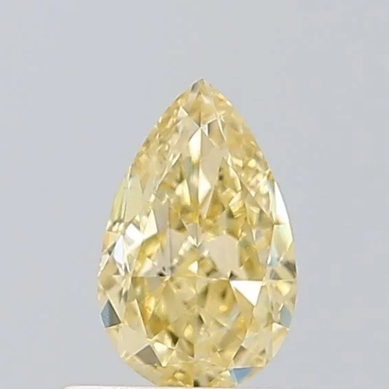 0.53ct PEAR Fancy Yellow VS1 Coloured Lab diamond