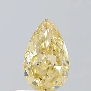 0.53ct PEAR Fancy Yellow VS1 Coloured Lab diamond