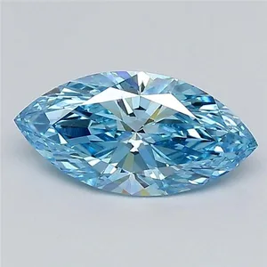 1.57ct MARQUISE Fancy Vivid Blue VVS2 Coloured Lab diamond