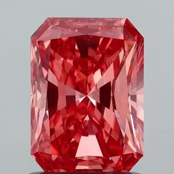1.14ct RADIANT Fancy Vivid Pink VS2 Coloured Lab diamond