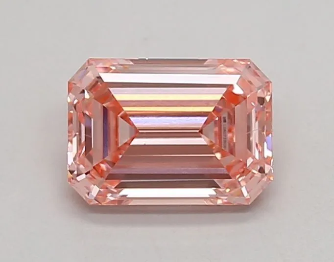 0.94ct EMERALD Fancy Vivid Pink VS1 Coloured Lab diamond