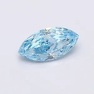 0.3ct MARQUISE Fancy Vivid Blue VVS2 Coloured Lab diamond