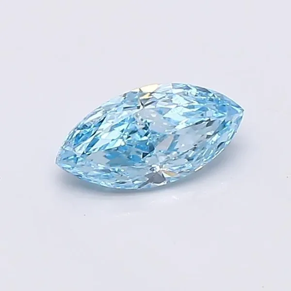 0.3ct MARQUISE Fancy Vivid Blue VVS2 Coloured Lab diamond