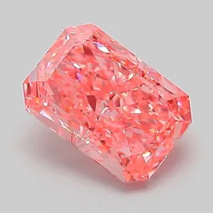 1.09ct RADIANT Fancy Vivid Pink VVS2 Coloured Lab diamond
