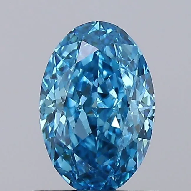 1.07ct OVAL Fancy Vivid Blue VS1 Coloured Lab diamond