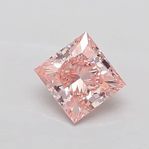 1.02ct PRINCESS Fancy Intense Pink VS1 Coloured Lab diamond