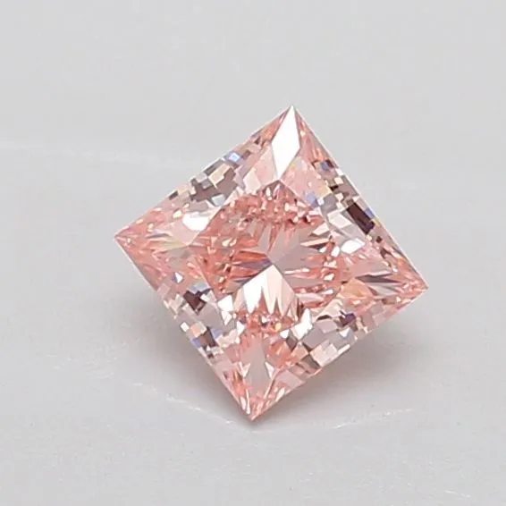 1.02ct PRINCESS Fancy Intense Pink VS1 Coloured Lab diamond