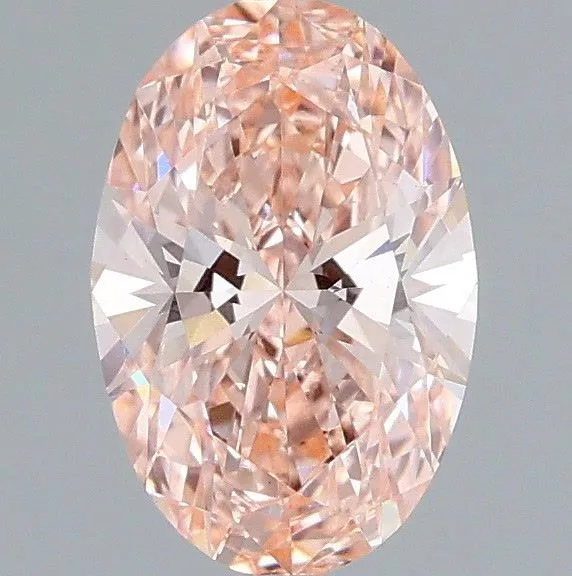 1.04ct OVAL Fancy Vivid Pink VS1 Coloured Lab diamond