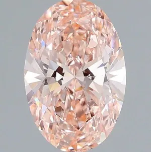 1.04ct OVAL Fancy Vivid Pink VS1 Coloured Lab diamond