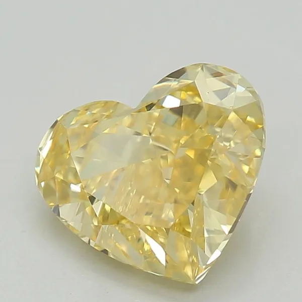 1.26ct HEART Fancy Vivid Yellow VS1 Coloured Lab diamond