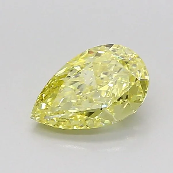 0.76ct PEAR Fancy Yellow VS1 Coloured Lab diamond