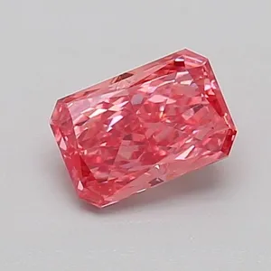 0.63ct RADIANT Fancy Vivid Pink VVS2 Coloured Lab diamond