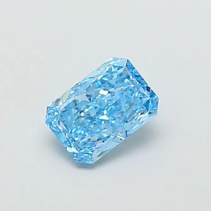 1.26ct RADIANT Fancy Vivid Blue VVS2 Coloured Lab diamond
