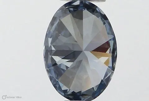 0.50ct OVAL Fancy Vivid Blue VS1 Coloured Lab diamond