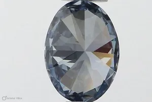 0.5ct OVAL Fancy Vivid Blue VS1 Coloured Lab diamond