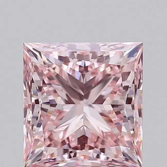 1.41ct PRINCESS Fancy Intense Pink VS1 Coloured Lab diamond