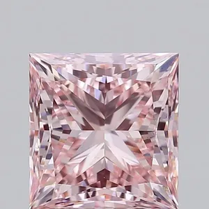 1.41ct PRINCESS Fancy Intense Pink VS1 Coloured Lab diamond