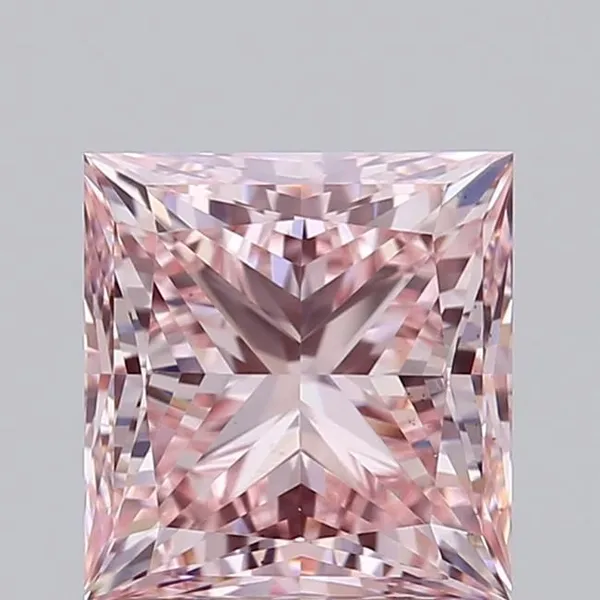 1.41ct PRINCESS Fancy Intense Pink VS1 Coloured Lab diamond