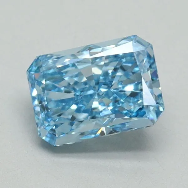 1.16ct RADIANT Fancy Vivid Blue VVS2 Coloured Lab diamond