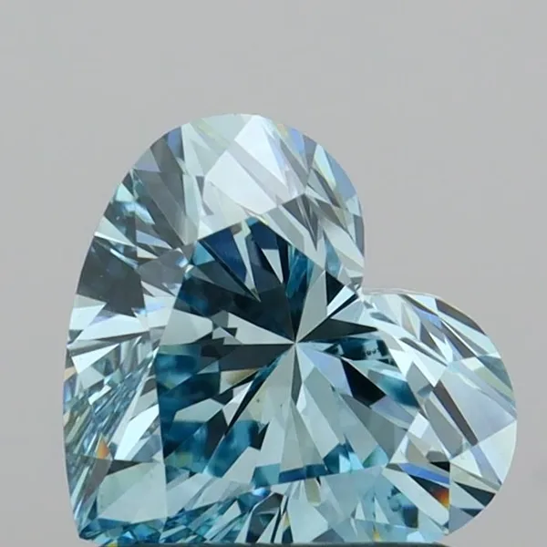 1.04ct HEART Fancy Vivid Blue VS1 Coloured Lab diamond