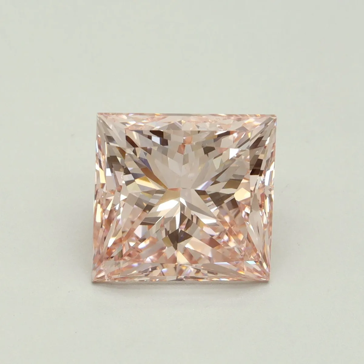 4.81ct PRINCESS Fancy Intense Pink SI1 Coloured Lab diamond