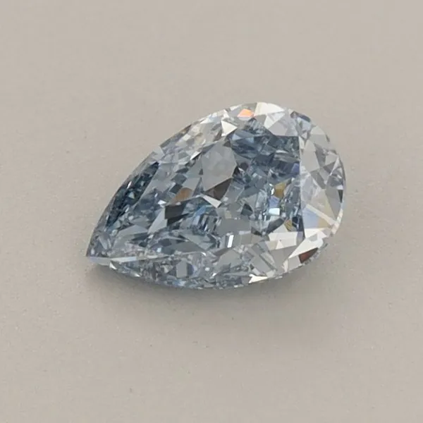 0.51ct PEAR Fancy Intense Blue VVS2 Coloured Lab diamond