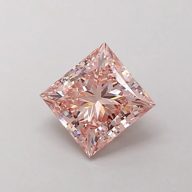 2.04ct PRINCESS Fancy Intense Pink VS1 Coloured Lab diamond