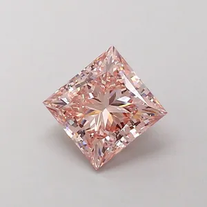 2.04ct PRINCESS Fancy Intense Pink VS1 Coloured Lab diamond