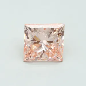 5.51ct PRINCESS Fancy Intense Pink VS1 Coloured Lab diamond