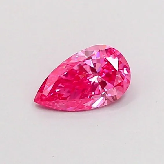 0.37ct PEAR Fancy Vivid Pink VS1 Coloured Lab diamond