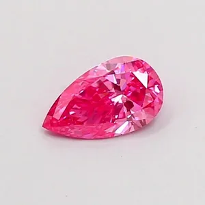 0.37ct PEAR Fancy Vivid Pink VS1 Coloured Lab diamond