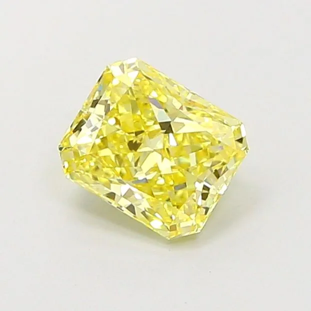 1.24ct RADIANT Fancy Intense Yellow VVS2 Coloured Lab diamond