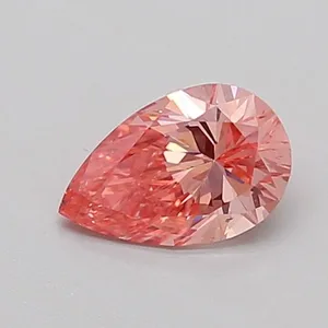 0.5ct PEAR Fancy Vivid Pink VS2 Coloured Lab diamond