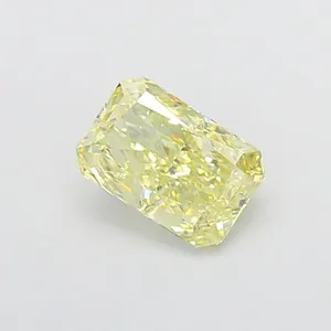 1.1ct CUSHION Fancy Light Yellow VS1 Coloured Lab diamond