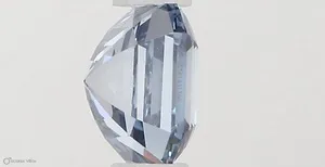 0.47ct EMERALD Fancy Vivid Blue VS1 Coloured Lab diamond