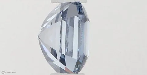 0.47ct EMERALD Fancy Vivid Blue VS1 Coloured Lab diamond