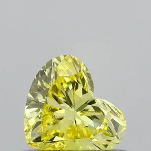 0.36ct HEART Fancy Intense Yellow VS2 Coloured Lab diamond