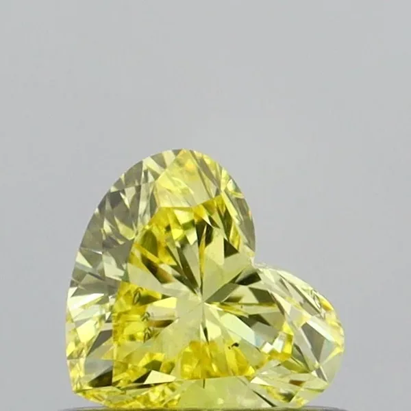 0.36ct HEART Fancy Intense Yellow VS2 Coloured Lab diamond
