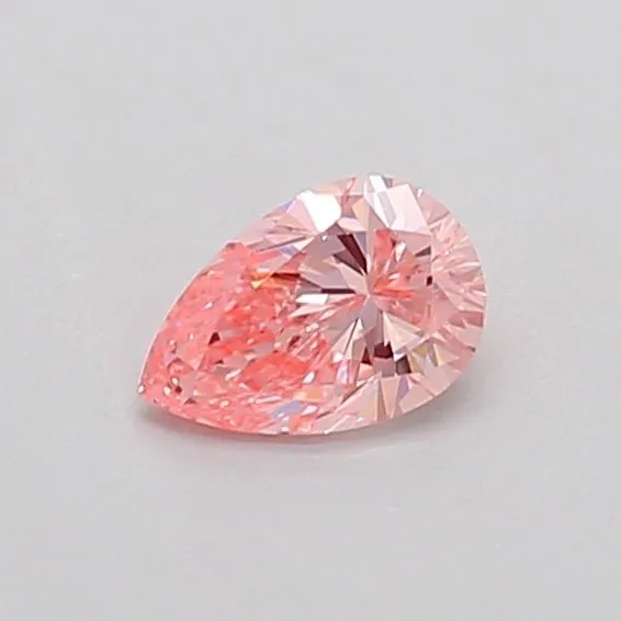 0.3ct PEAR Fancy Vivid Pink VVS2 Coloured Lab diamond