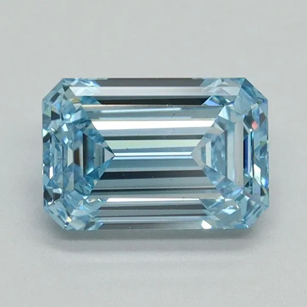 1.09ct EMERALD Fancy Vivid Blue VS2 Coloured Lab diamond