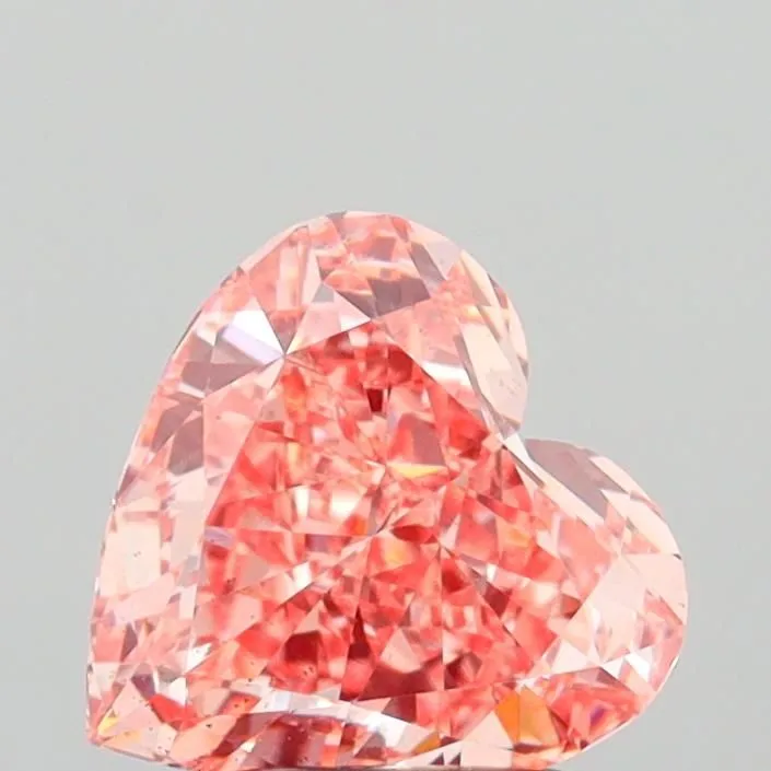 1.82ct HEART Fancy Vivid Pink VS2 Coloured Lab diamond