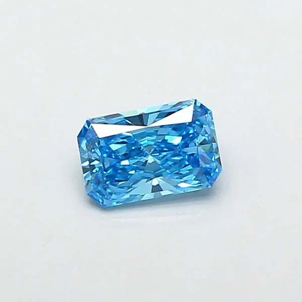 0.49ct RADIANT Fancy Vivid Blue VVS2 Coloured Lab diamond