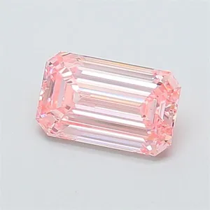0.86ct EMERALD Fancy Intense Pink VVS2 Coloured Lab diamond