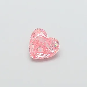 0.39ct HEART Fancy Vivid Pink VVS1 Coloured Lab diamond