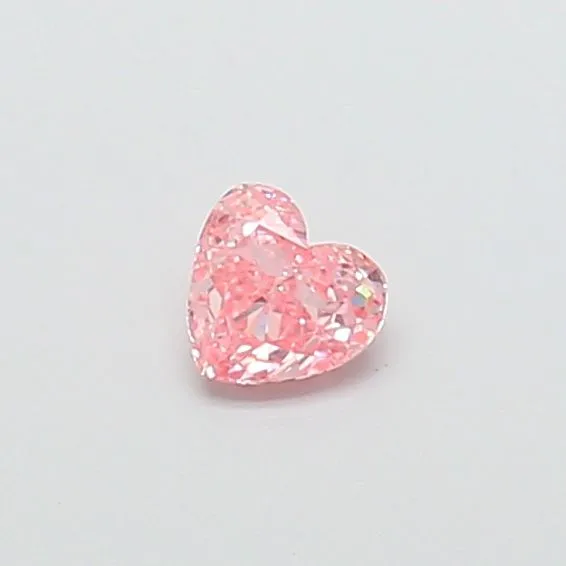 0.39ct HEART Fancy Vivid Pink VVS1 Coloured Lab diamond