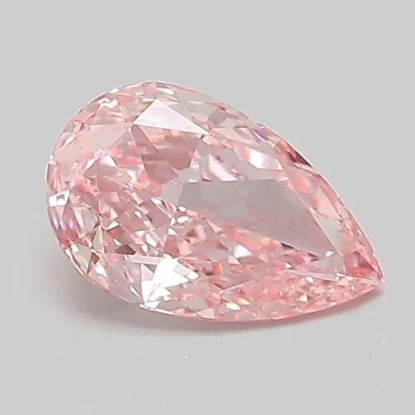 0.78ct PEAR Fancy Vivid Pink VS1 Coloured Lab diamond