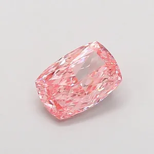 1.03ct CUSHION Fancy Vivid Pink VVS2 Coloured Lab diamond