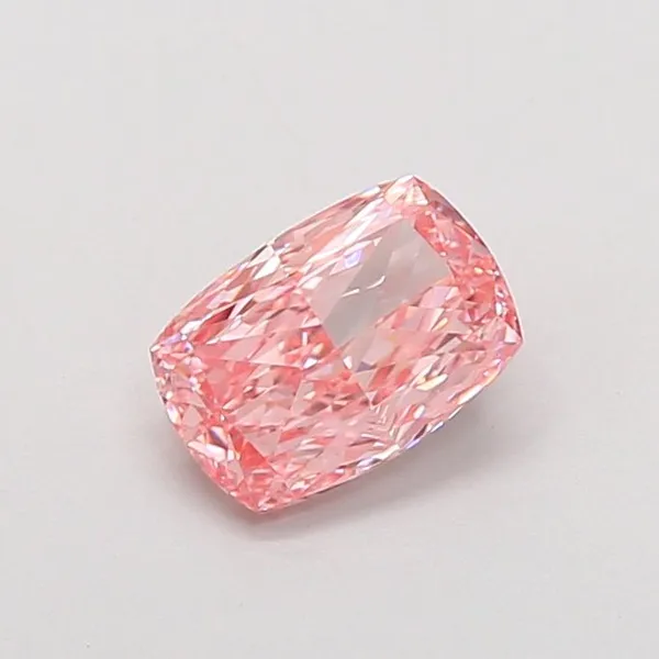 1.03ct CUSHION Fancy Vivid Pink VVS2 Coloured Lab diamond